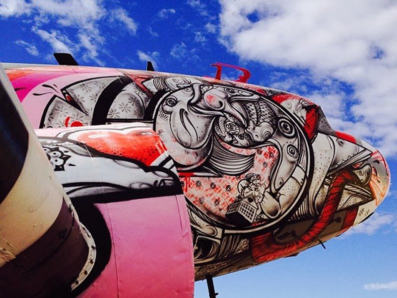 The Boneyard Projects… forgotten airplanes turned into canvases.