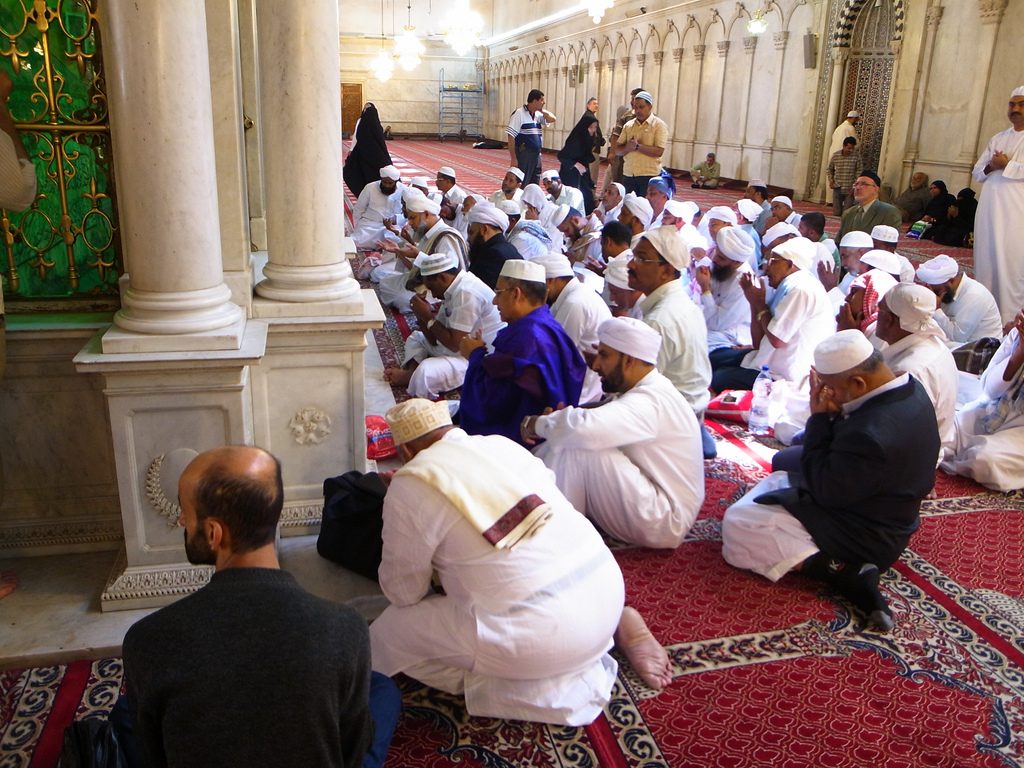 Above…the men are worshiping in Umayyad Mosque that was once the basilica dedicated to John the Baptist. They are actually praying to the tomb of John the Baptist himself who’s body is in the structure in the left of the photo…the basilica was built from a Roman temple for Jupiter…before that it was an Aramean temple of Haddad-Ramman…layer upon layer upon layer of history.