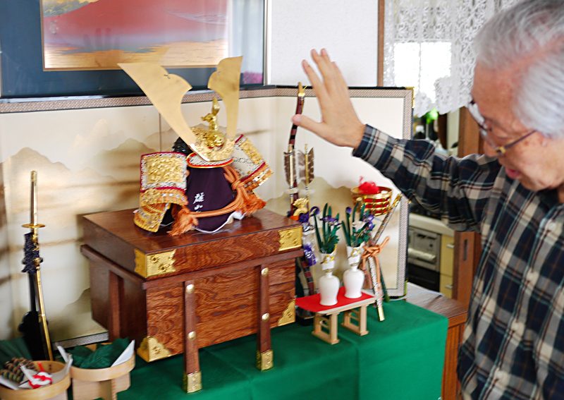 …symbolic armor for his son, Junichiro.