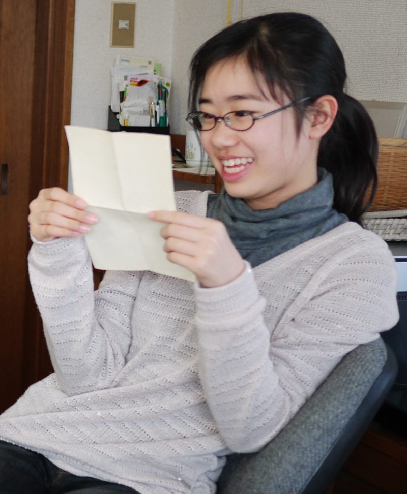 Saki, the grand daughter, got a look into the past…maybe she might like a pen pal, Austin… ;-)