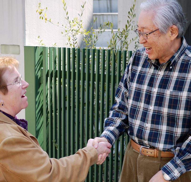 My mother and Kenichiro meeting for the first time…he was close to 6 feet tall! Their first meeting after such a long time must have seemed surreal…bringing back all sorts of teenage memories…in the blink of an eye…53 years later…