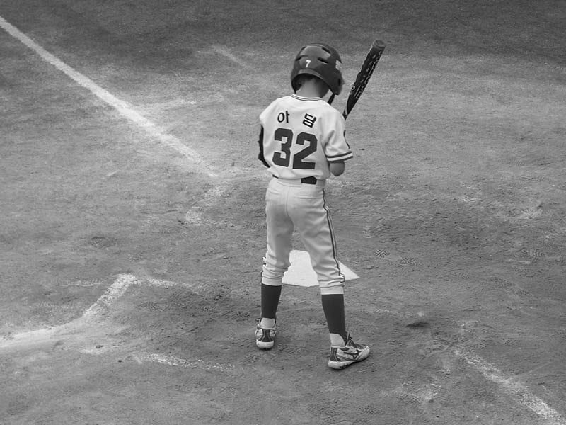Adam bounced out of the dug out to face Goliath at the start of the inning…
