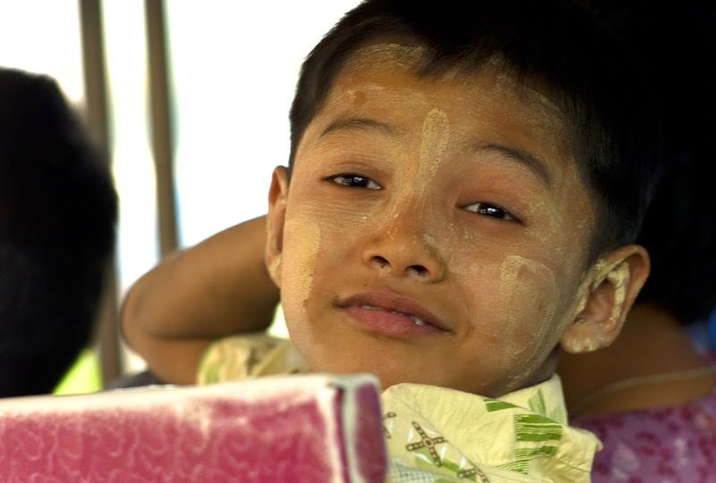 Once I got over my fear of flying glass, I started noticing that everywhere, people had painted their faces with a very light brown cosmetic. I guess it is called thanakha. <---Click the link if you want to learn more…