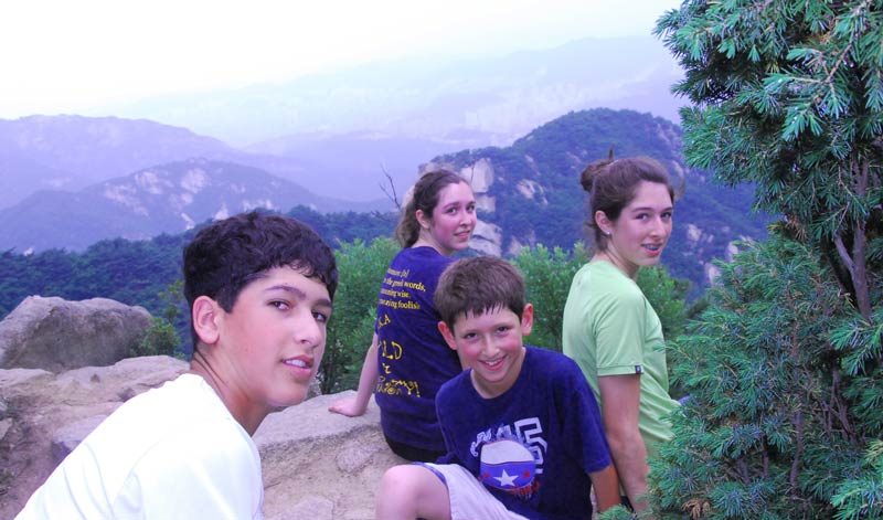 Yes we made it. And we all learned how much mister macho…Austin…is a afraid of heights. I am sure he gets this from his grandfather. For a while he wouldn’t even look forward into the scenary. I had to force him to “face his fear.” Yes I am a mean and sadistic father. The meanest…at least that is what I hope they believe…I have to keep them afraid of me. ;-)