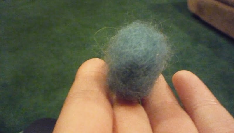 This is the raw felt…how Alex created a puppet, I will never know…