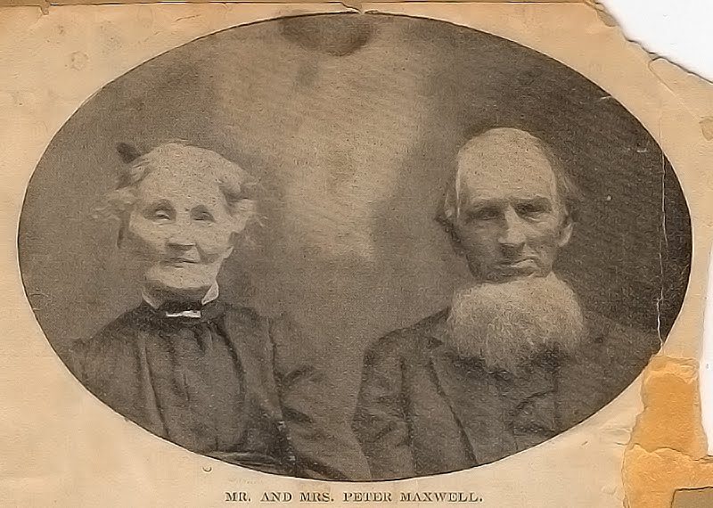 Photo from a newspaper clipping of Peter and Elizabeth’s golden (50 year) wedding anniversary in 1904.