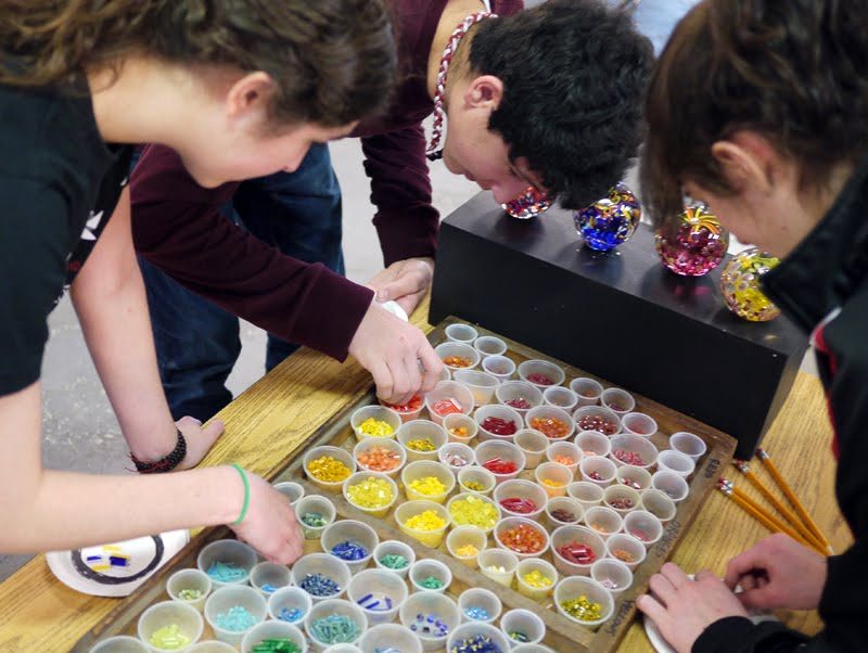 The next part of the fun was the paper weight. This required a little planning on the color you were going to choose. There were all sorts of color to choose from…