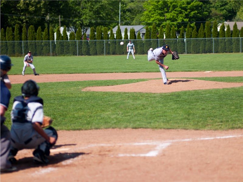Austin pitching in Portage.