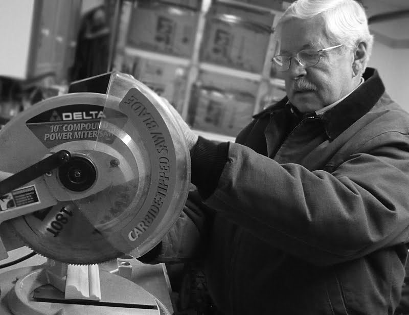 When she tackles a design project, she enlists her go-to engineer and production artist, my father. He is equipped with a man cave that has all the high tech tools needed for the task. ;-)