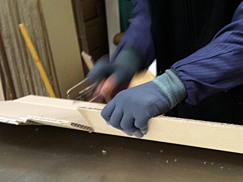 Score the box for folding…Zip…zip…zip…