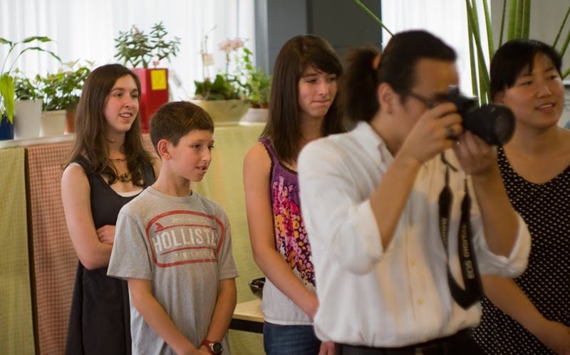 Amanda, Adam and Alexandria watching the events.