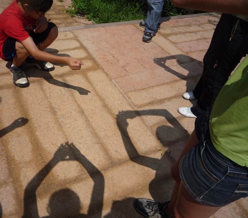 They all tried to see who could make the coolest shadow. Yes…Alex was a show off!