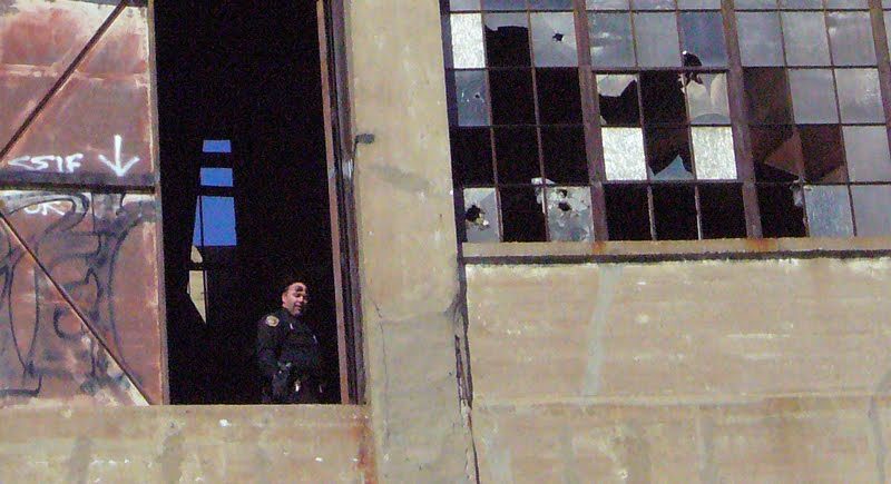 Clearly, we were not drug pushers, but they checked the building anyway.